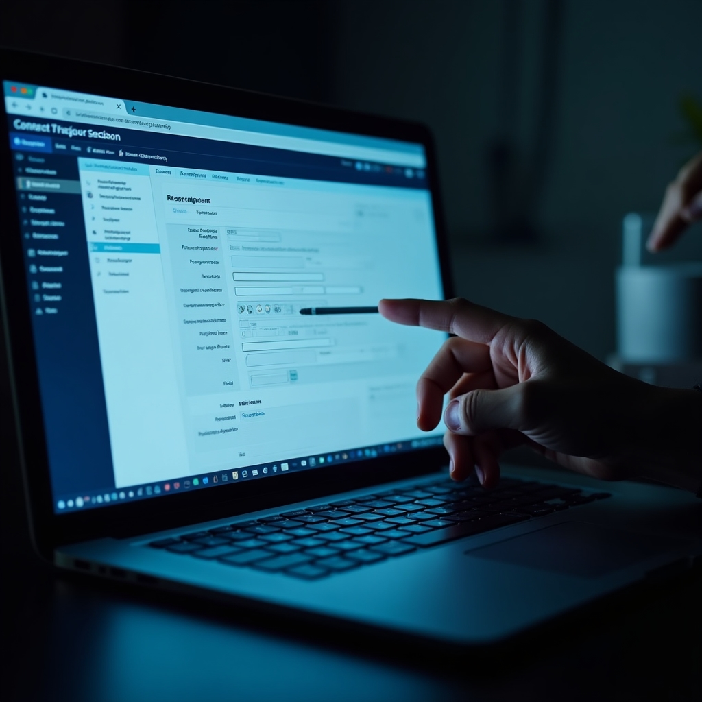 AFIP portal screen being navigated during a training session