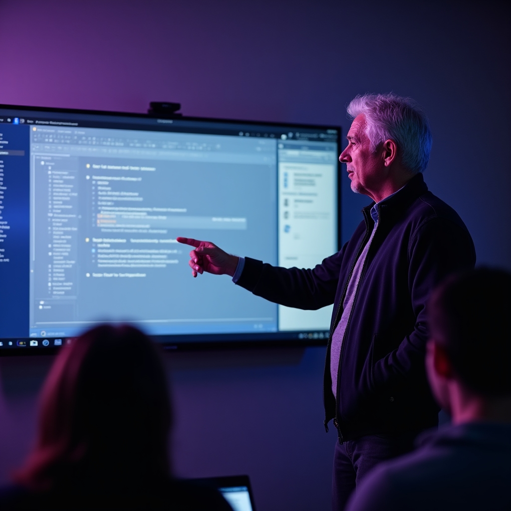 Instructor demonstrating credit note creation on AFIP system
